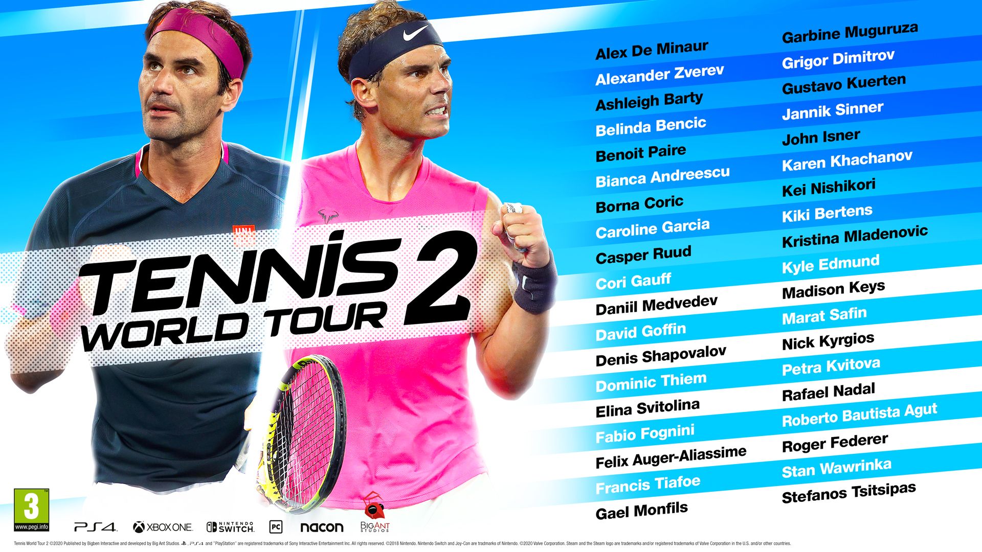 Tennis World Tour 2: Svelate le competizioni ufficiali. Domani esce il gioco