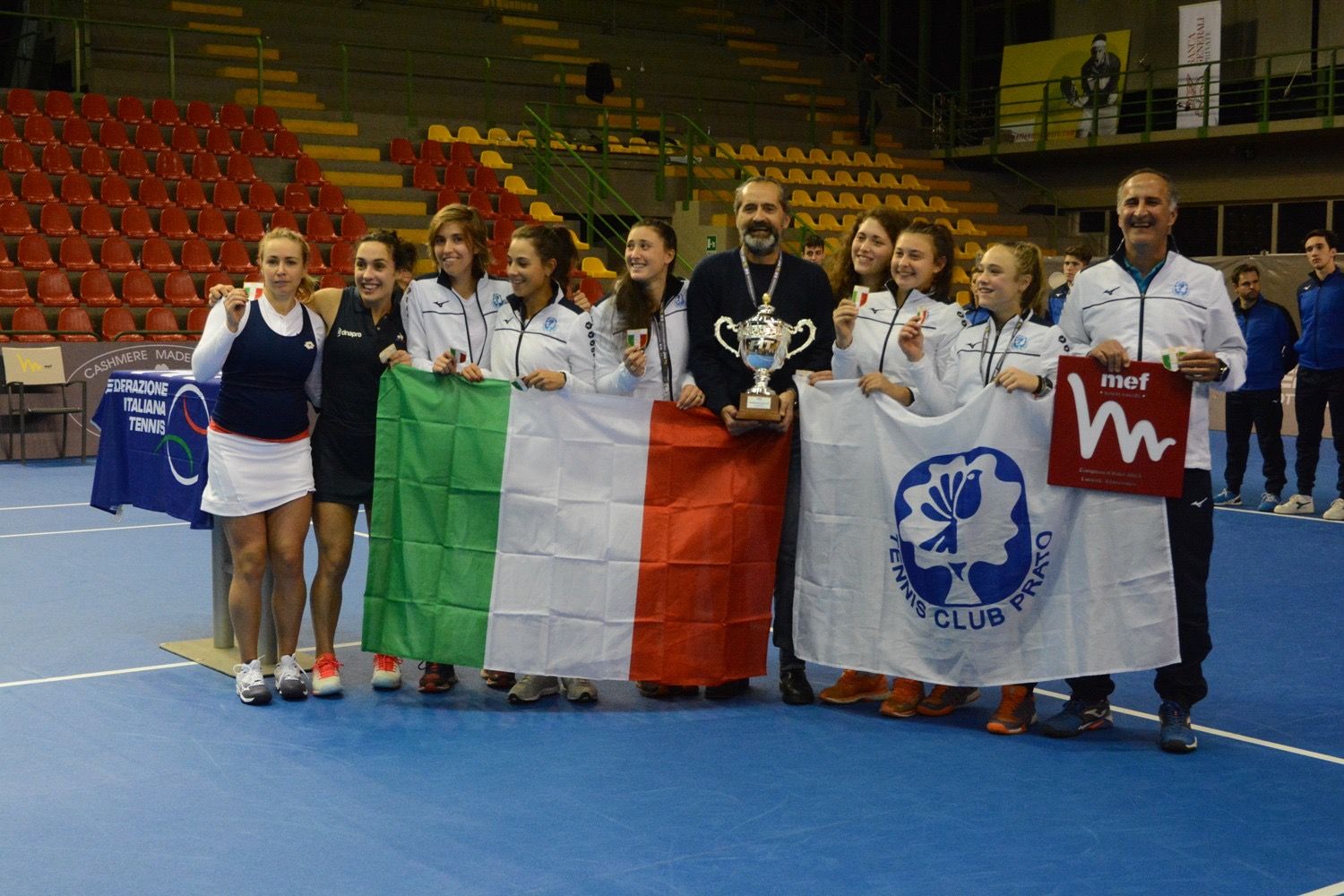 Il Tc Prato conquista lo scudetto del tennis femminile. E' il suo sesto sigillo