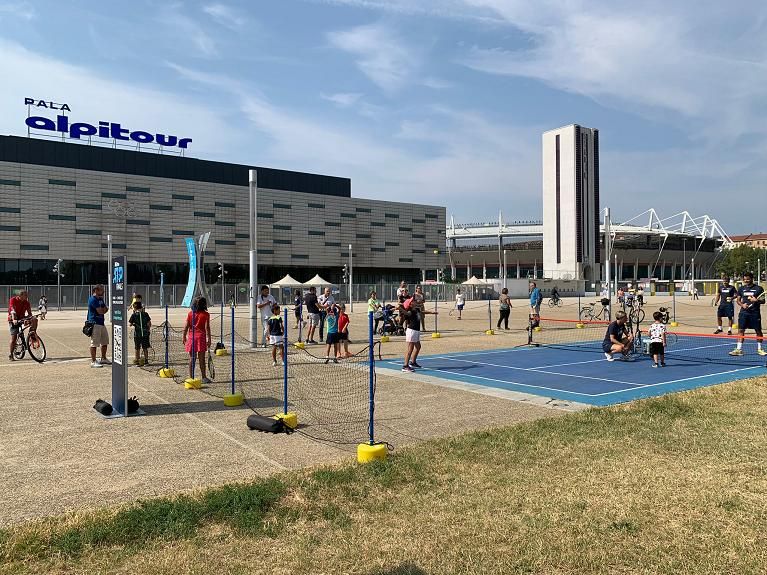 Tennis in piazza a Torino