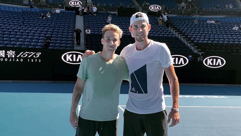 Dominic Thiem AUT, 1993.09.03 con suo fratello Moritz