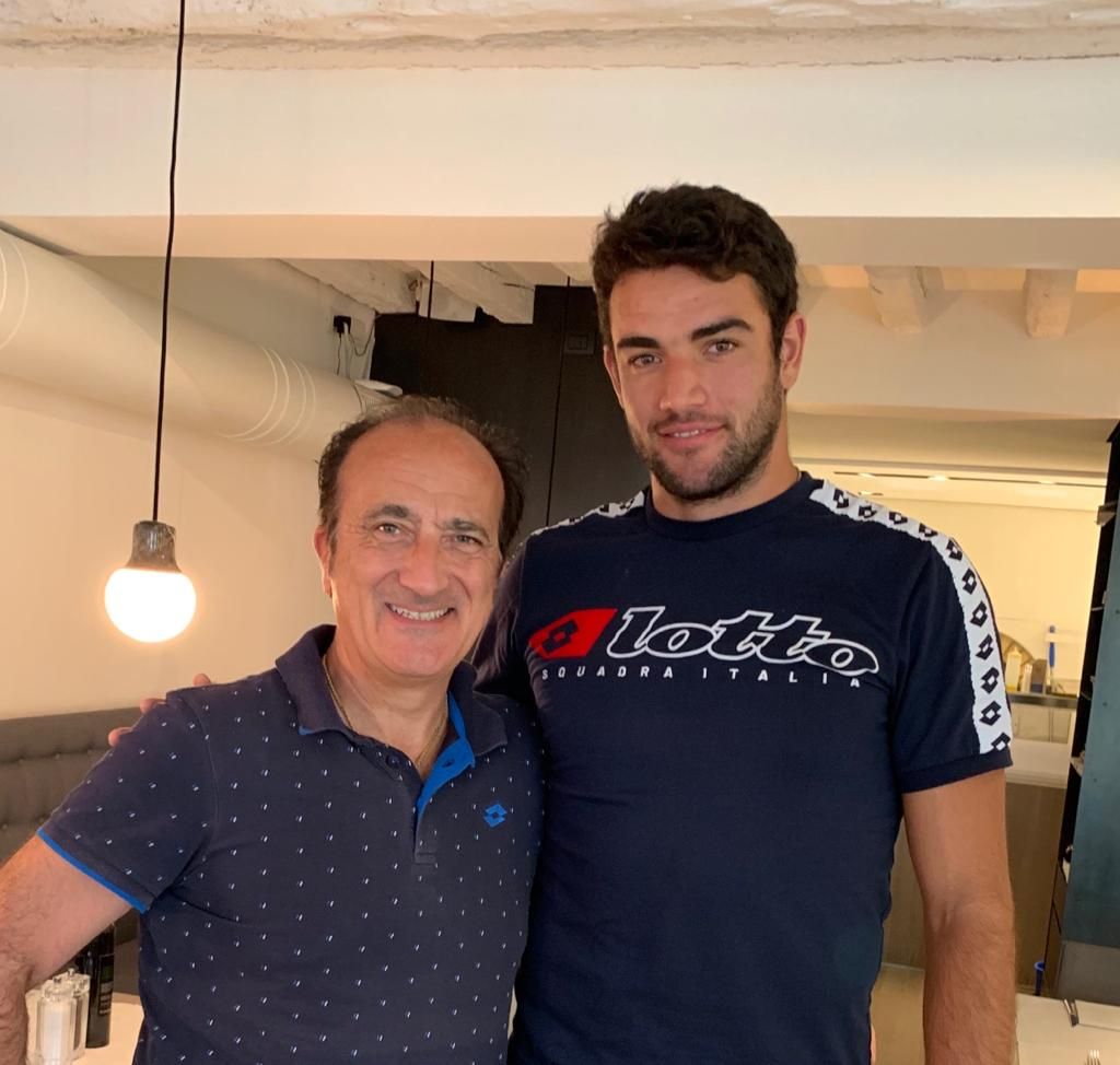 Matteo Berrettini classe 1996 con Andrea Tomat