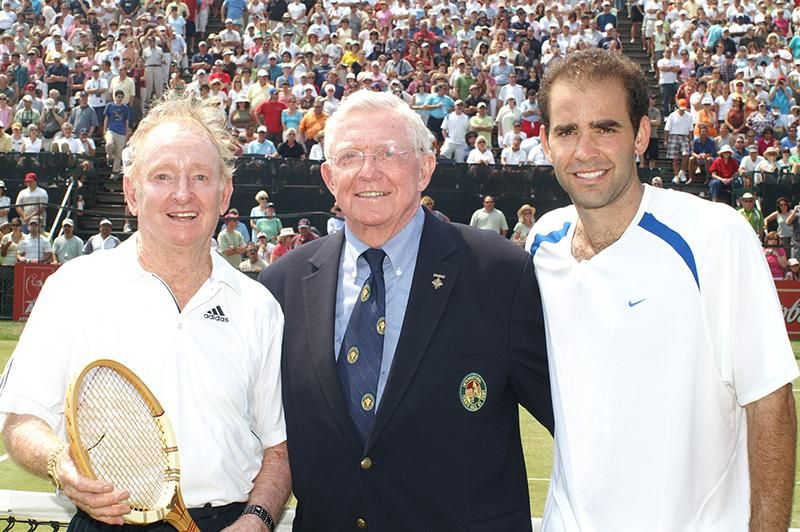 Tony Trabert, con Rod Laver e Pete Sampras