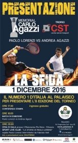 Paolo Lorenzi, senese classe 1981, ha vinto il Memorial Carlo Agazzi nel 2015. Tornerà a Iseo giovedì 1 dicembre per il lancio dell'ottava edizione
