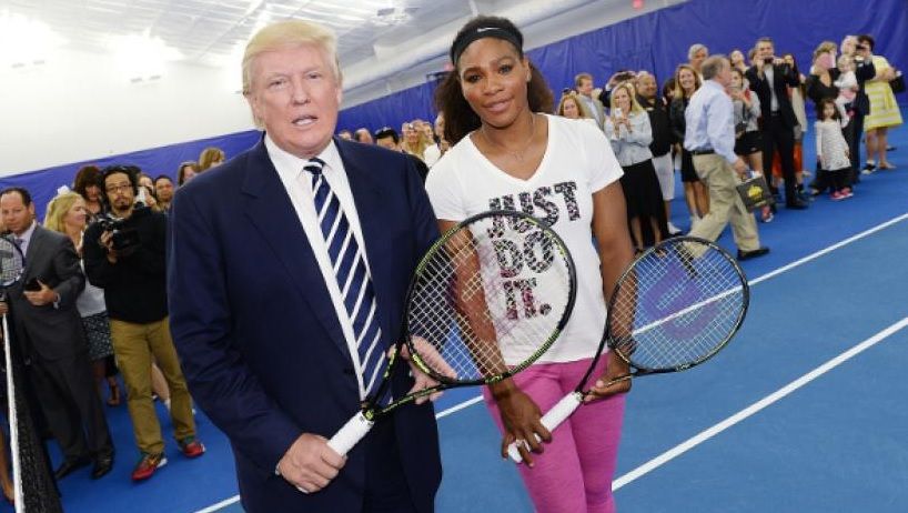 Donald Trump in foto con Serena Williams