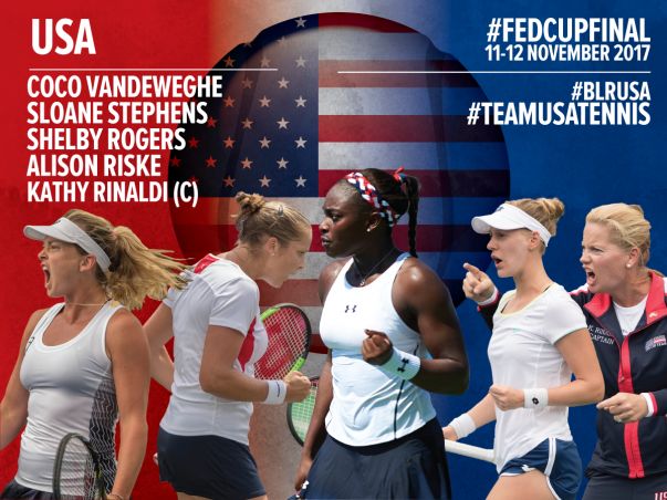 Fed Cup: Ecco il quartetto americano per la finale contro la Bielorussia