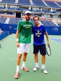 Luca Vanni si allena con Richard Gasquet agli Us Open