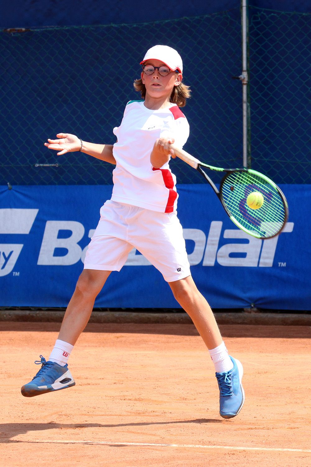 Jacopo Vasami, romano classe 2007, ha vinto singolare e doppio nella semifinale vinta dall'Italia contro la Bulgaria - Foto Alvaro Maffeis