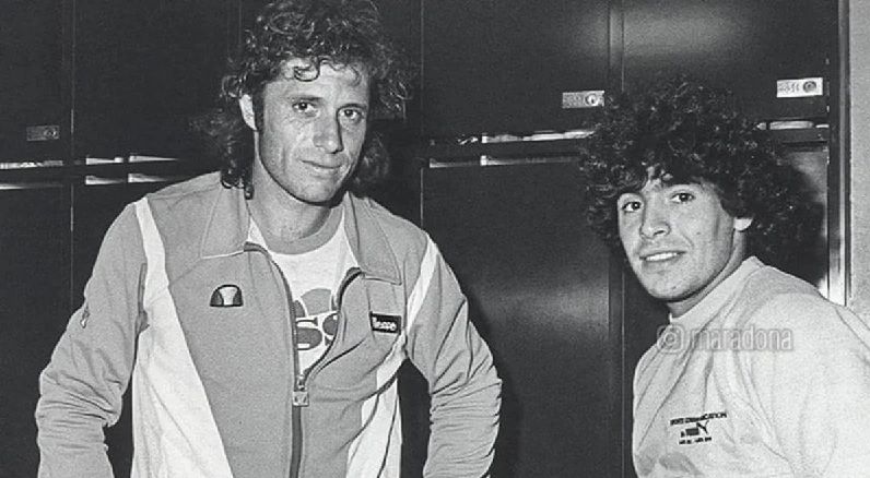 Guillermo Vilas e Diego Armando Maradona nella foto