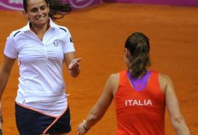 Roberta Vinci e Flavia Pennetta