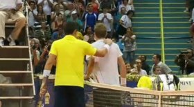 Almagro consola Volandri al termine dell'incontro