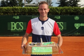 Filippo Volandri festeggia oggi la vittoria numero 300 in un Challenger - (foto Makers)