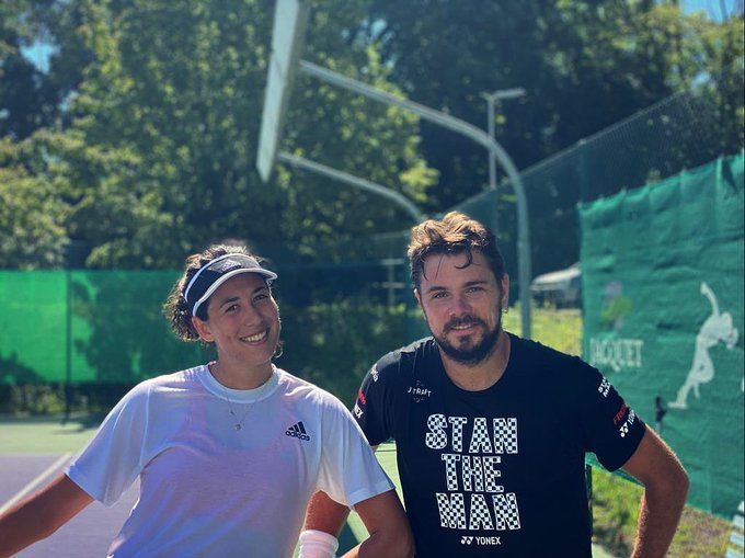 Stan Wawrinka e Garbine Muguruza nella foto