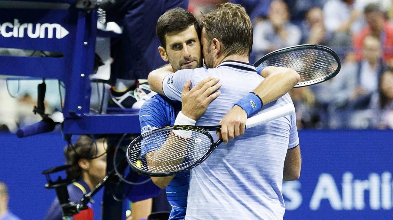Stan Wawrinka e Novak Djokovic nella foto