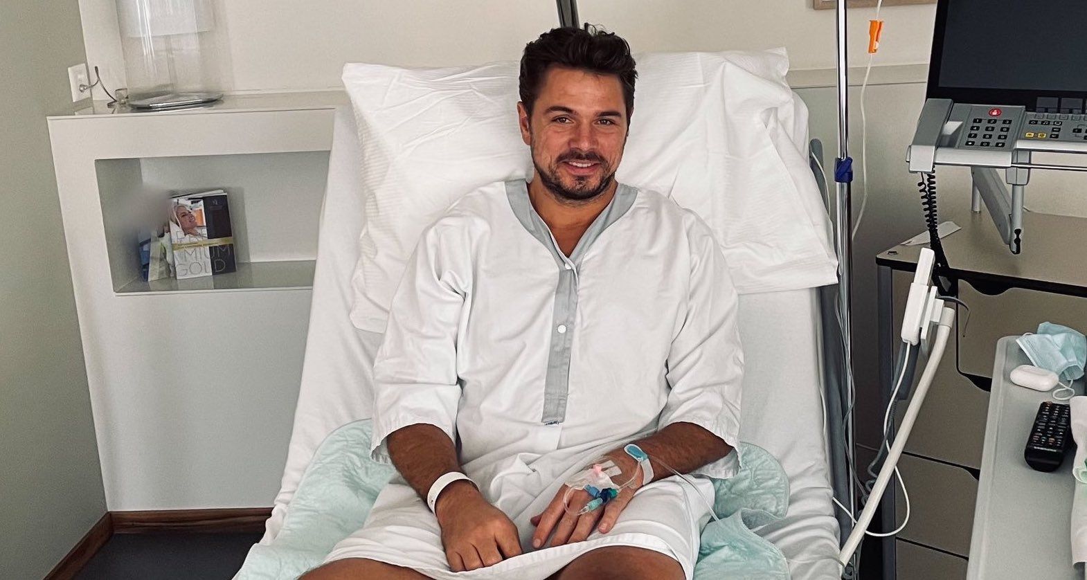 Stan Wawrinka dopo l'intervento