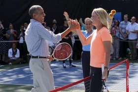Caroline Wozniacki con Barack Obama