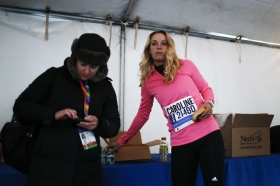 Caroline Woxniacki alla maratona di New York