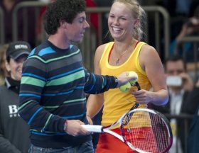 Caroline Wozniacki ed il suo fidanzato Rory McIlroy
