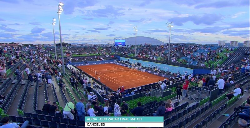 Adria Cup: Annullata la finale tra Djokovic e Rublev a Zara. Tutti i tennisti sono in albergo per fare il test al Covid-19