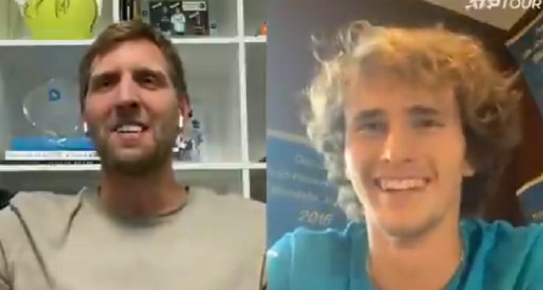 A. Zverev mostra di sapere tutto sul cestista e suo idolo Dirk Nowitzki (Video)