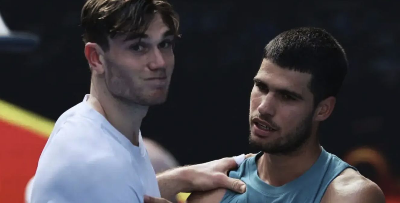 Carlos Alcaraz con Jack Draper - Foto Getty Images