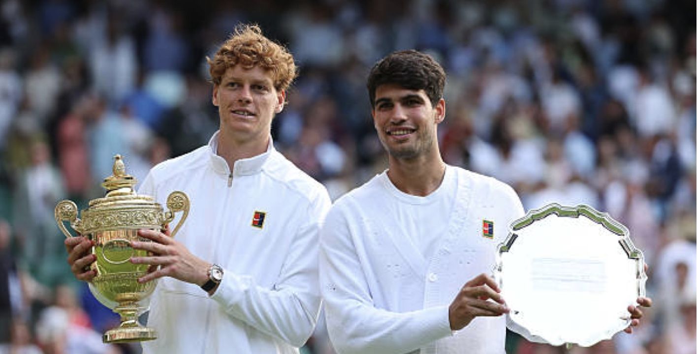 Jannik Sinner e Carlos Alcaraz nella foto - Foto Getty Images