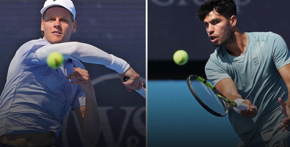 Jannik Sinner e Carlos Alcaraz nella foto - Foto Getty Images