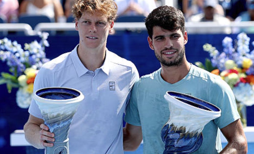 Jannik Sinner e Carlos Alcaraz  - Foto getty