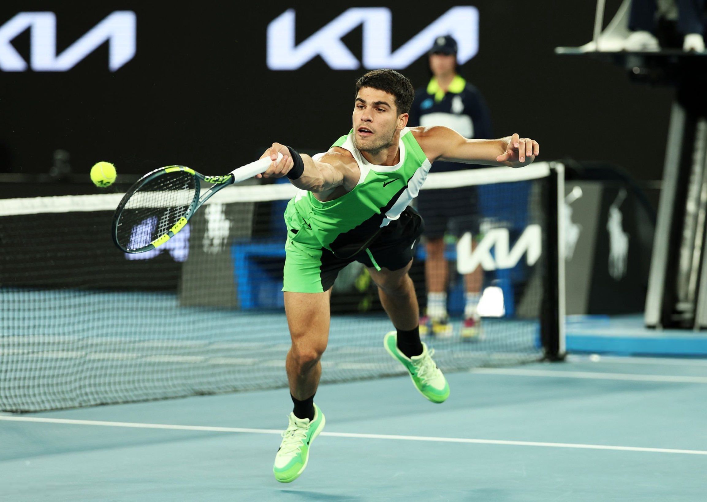 Carlos Alcaraz a Melbourne (foto Getty Images)