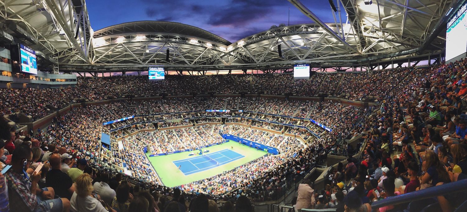 Veduta dell'Arthur Ashe Stadium di New York
