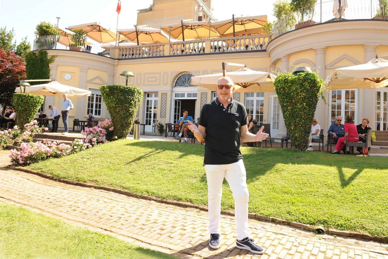 Boris Becker, tornato a sorpresa al Tennis Club Milano Alberto Bonacossa 41 anni dopo la sua apparizione al Trofeo Bonfiglio (foto Francesco Panunzio)