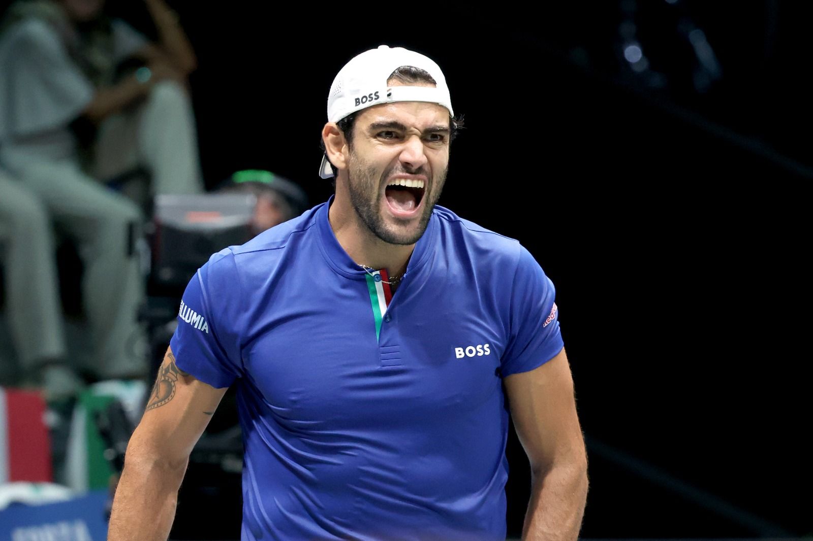 Matteo Berrettini in Davis Cup a Bologna