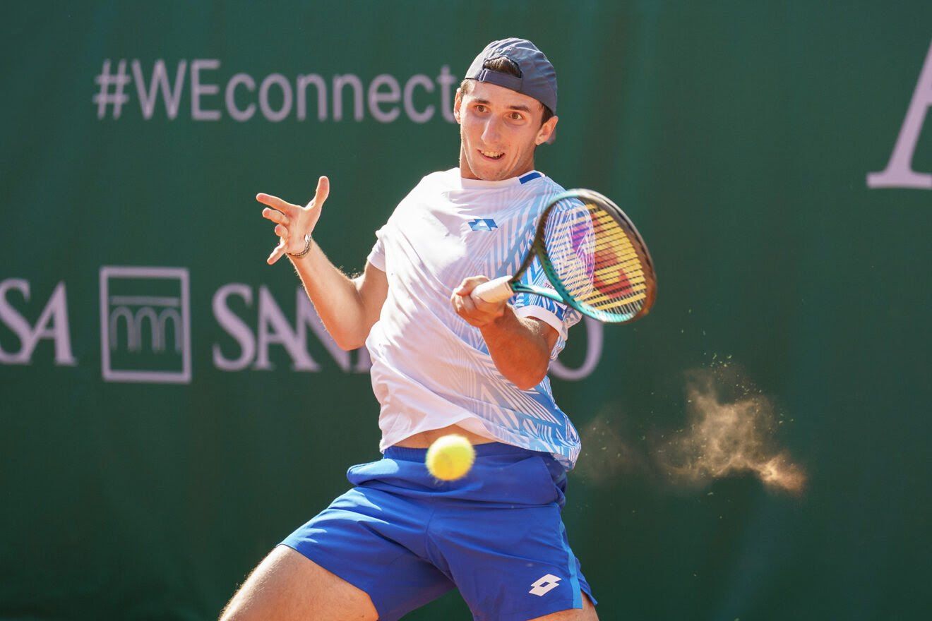 Federico Bondioli, classe 2005 da Ravenna, &egrave; uno degli azzurri a segno nel primo turno delle qualificazioni dell'Atkinsons Monza Open 26 (foto Luigi Leonardi)
