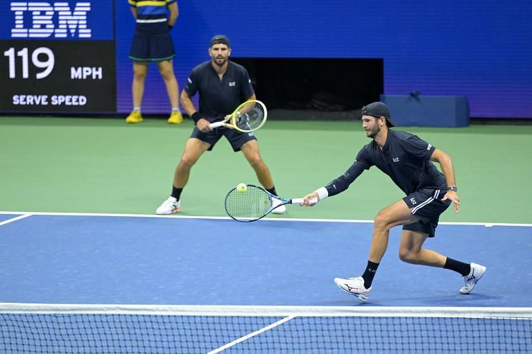 Simone Bolelli e Andrea Vavassori in azione (Foto USTA)