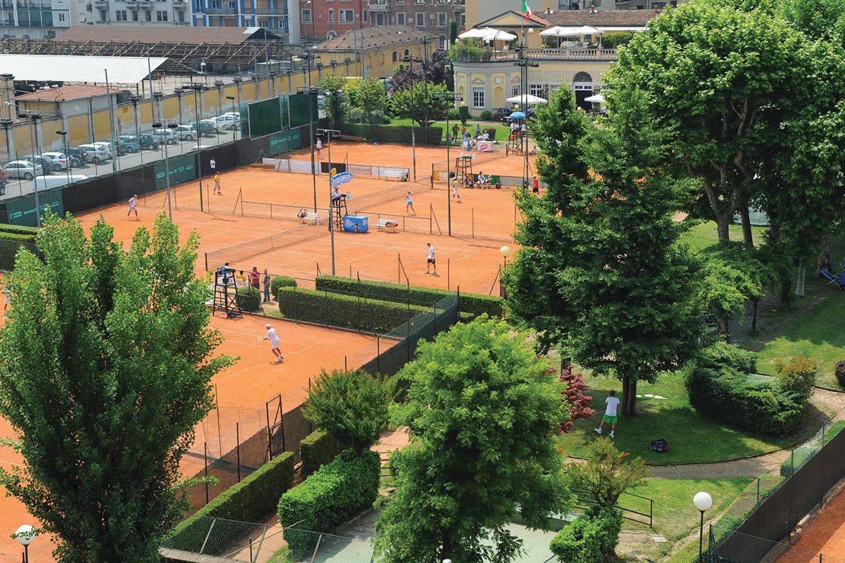 Alcuni dei campi del Tennis Club Milano A. Bonacossa che tradizionalmente ospitano il Trofeo Bonfiglio (foto Francesco Panunzio)