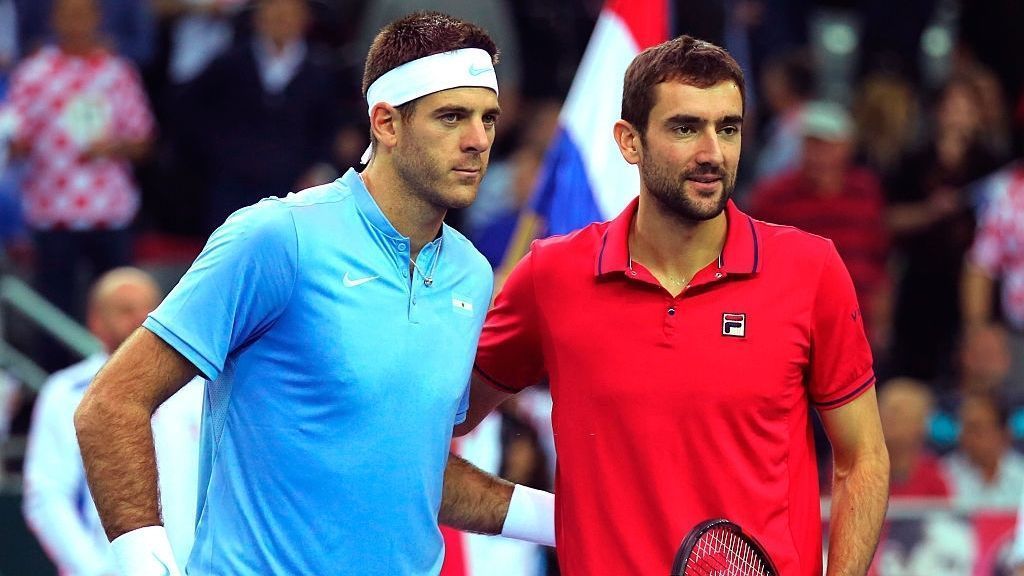 Cilic e Del Potro in una foto d'archivio