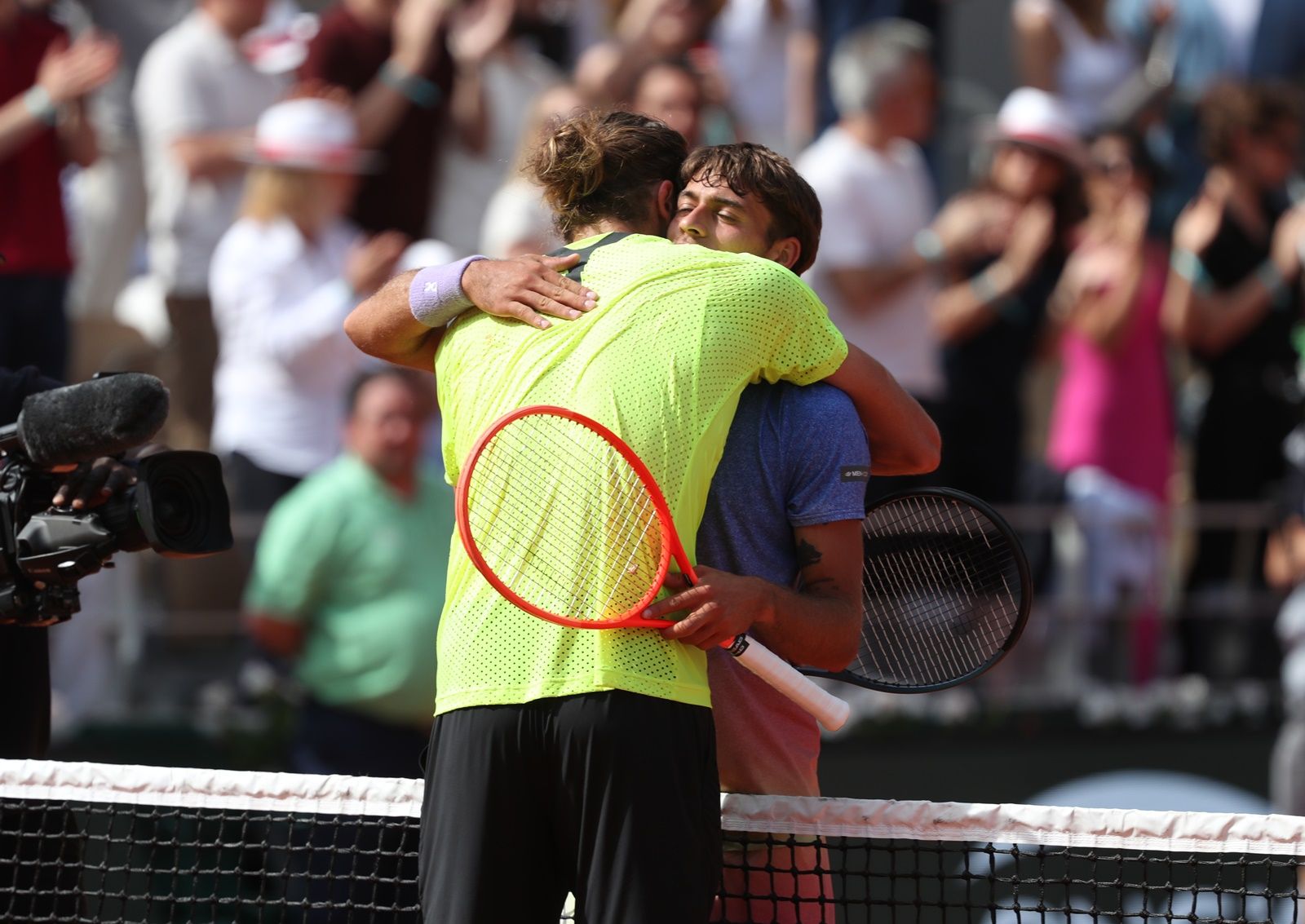 Flavio Cobolli e Alexander Zverev nella foto - Foto Patrick Boren
