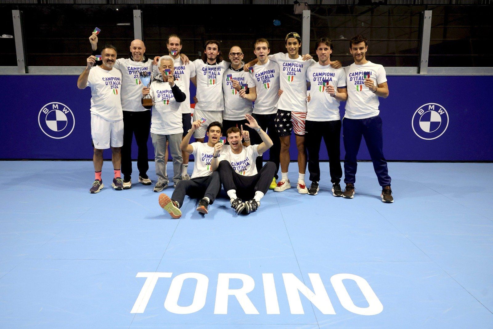 Il Tc Crema festeggia lo scudetto 2024 (foto Sposito/FITP)