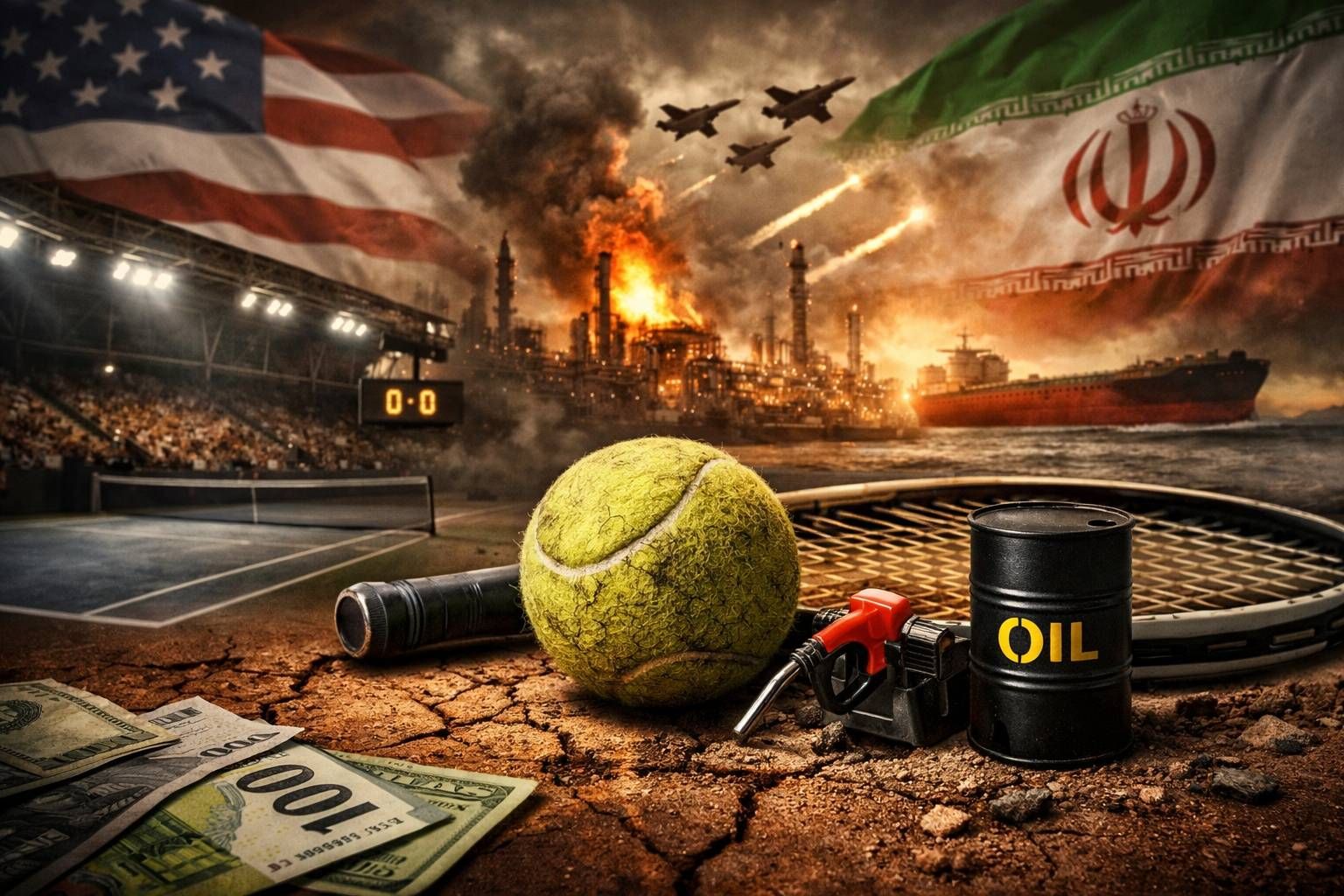 Come la crisi energetica e il conflitto USA-Iran potrebbero influire sul tennis giocato