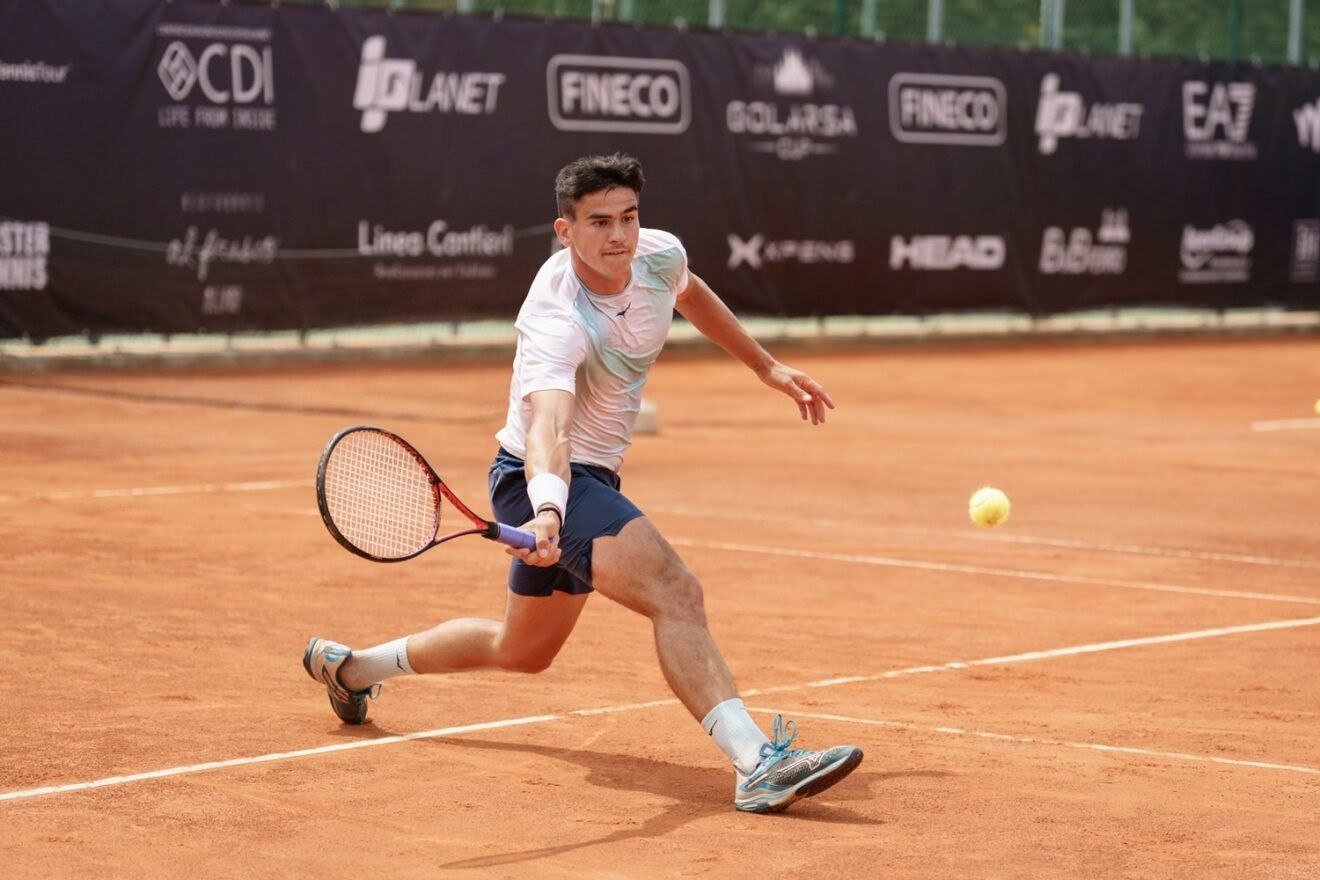 Stefano D'Agostino, 22enne trentino, ha provocato la pi&ugrave; grande sorpresa del torneo, battendo il numero 1 Bax - Foto Luigi Leonardi