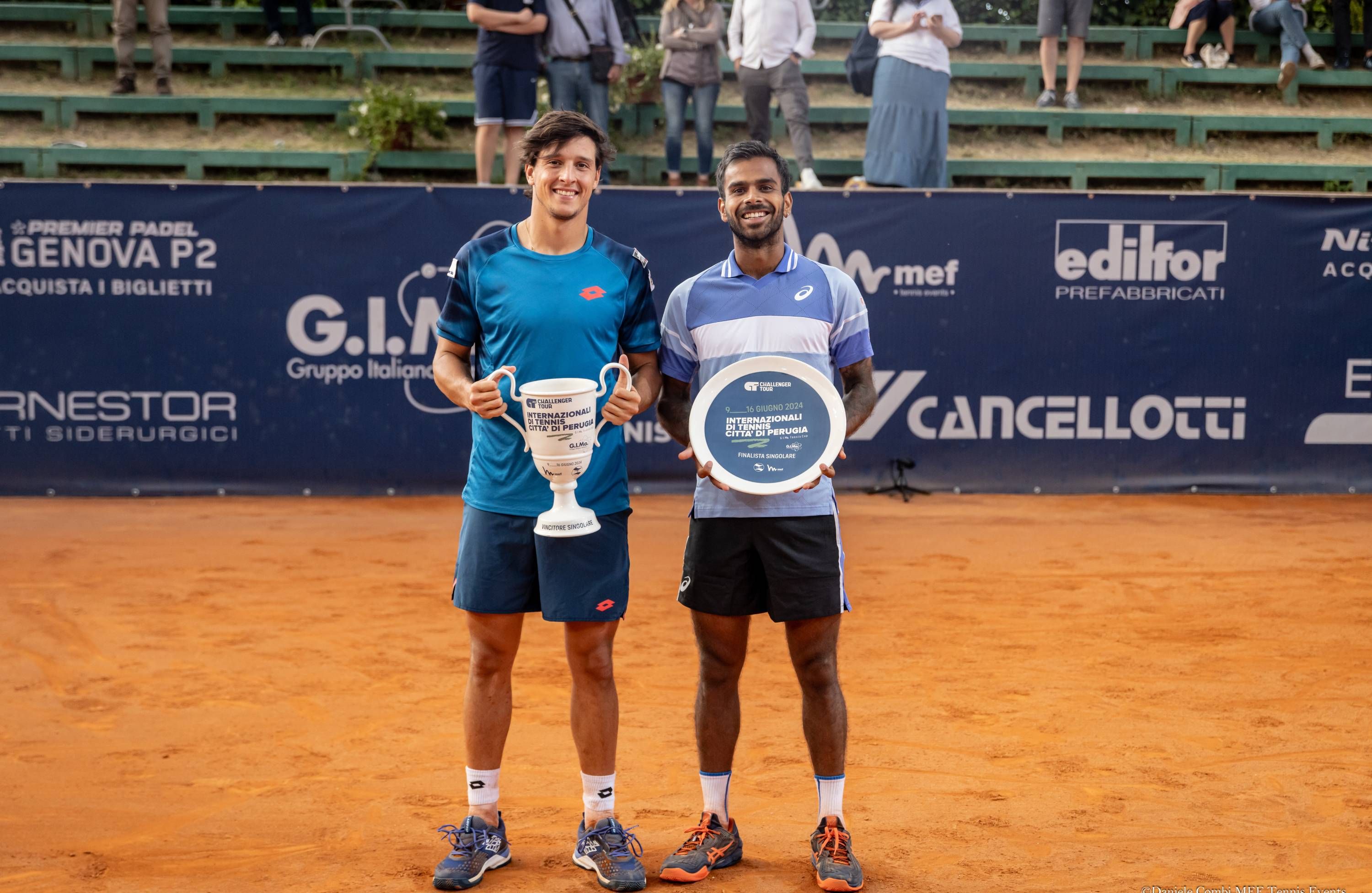 Luciano Darderi e Sumit Nagal - Foto Daniele Combi/MEF Tennis Events