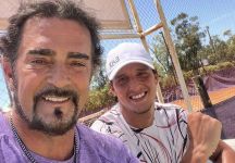 Luciano Darderi lavora con Guillermo Perez Roldan