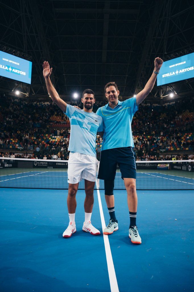 Juan Martin Del Potro con Novak Djokovic nella foto - foto getty images