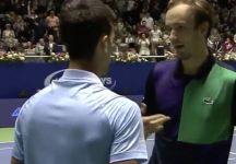 ATP 500 Astana: Daniil Medevev si ritira dopo aver perso il secondo set. Novak Djokovic in finale (ha rischiato anche la squalifica per una racchetta volata di mano). Ora la sfida con Tsitsipas (Video)