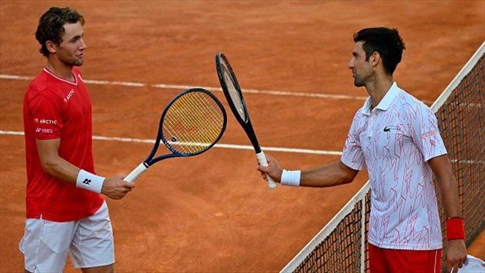 Novak Djokovic e Casper Ruud nella foto - Foto Getty Images
