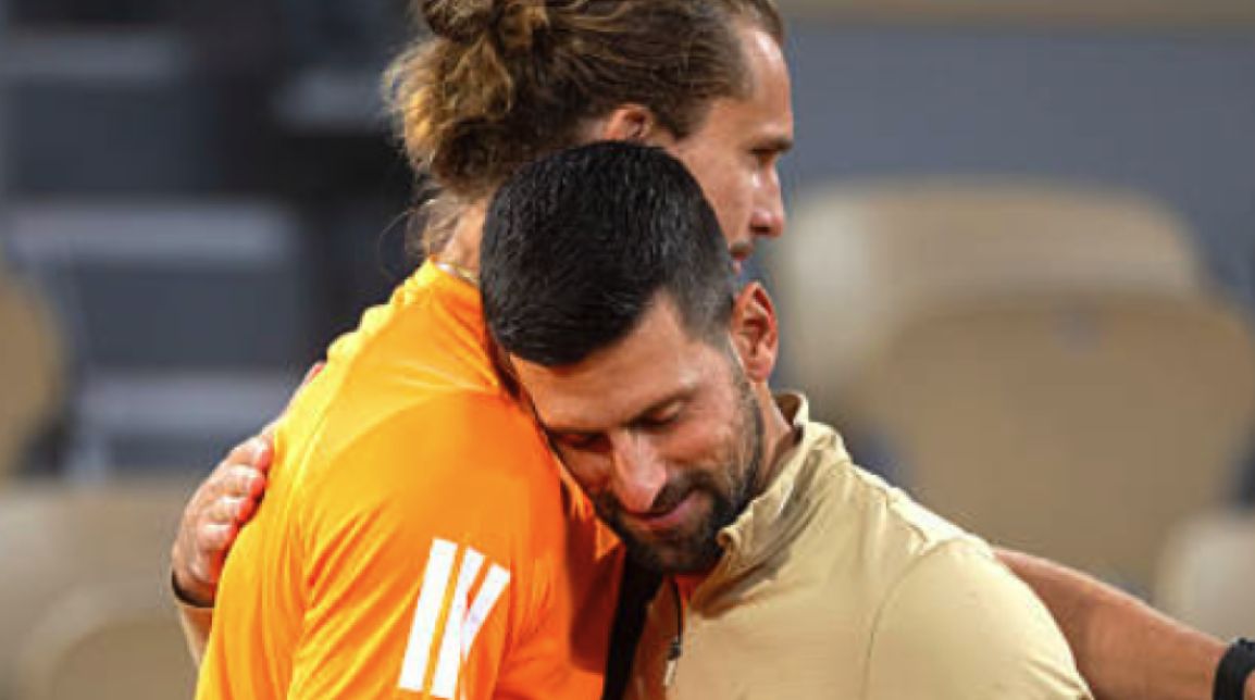 Novak Djokovic con Alexander Zverev - Foto Getty Images