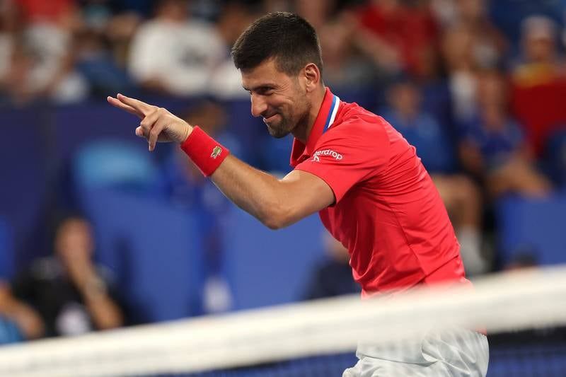 Novak Djokovic alla United Cup (foto Getty Images)