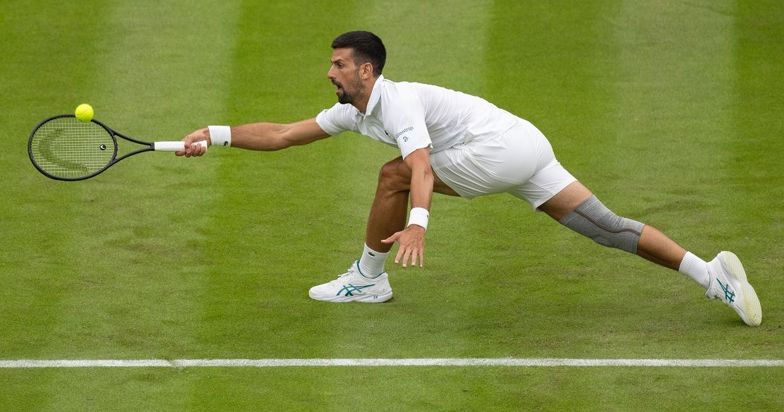 Novak Djokovic a Wimbledon (foto Getty Images)