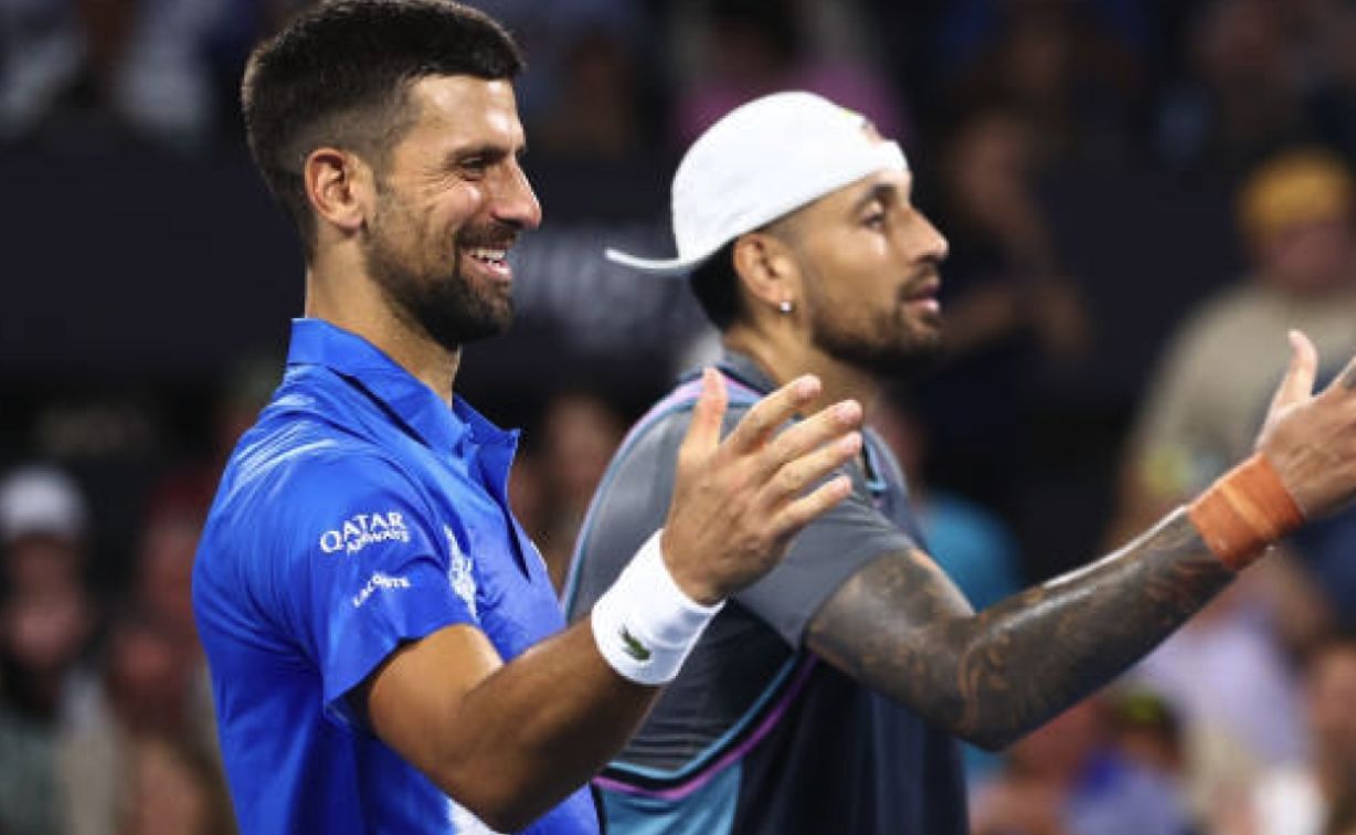 Nick Krygios con Novak Djokovic - foto getty images