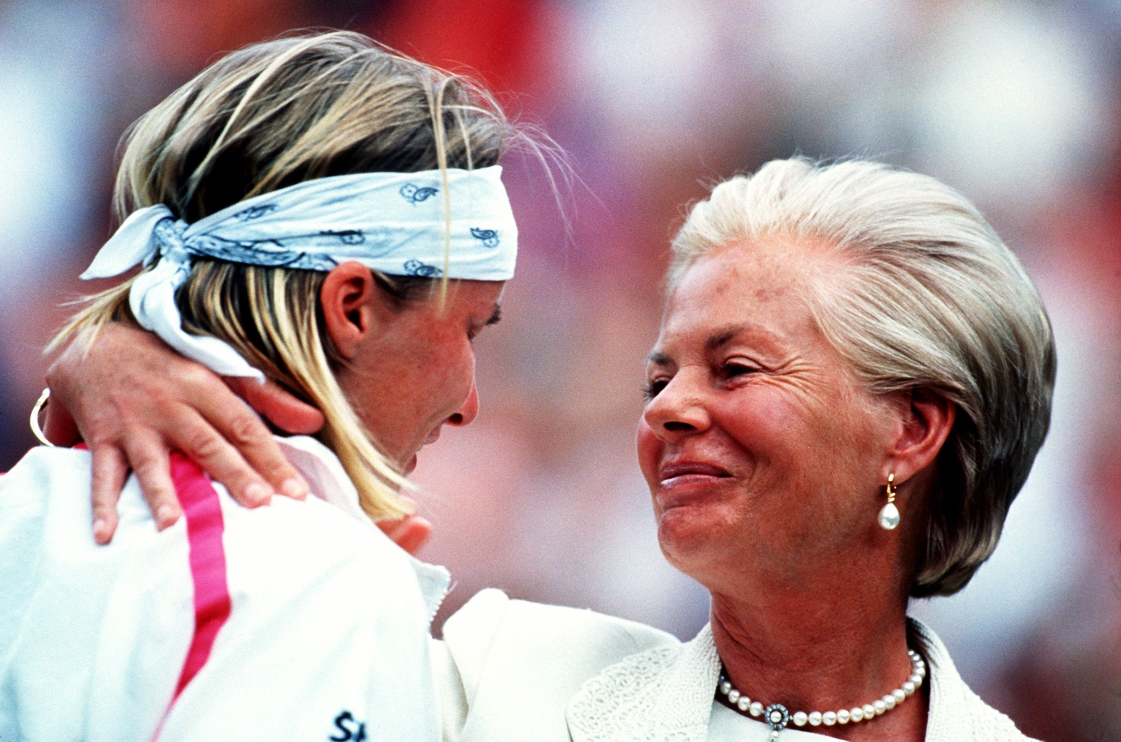 La Duchessa con Jana Novotna a Wimbledon 1993
