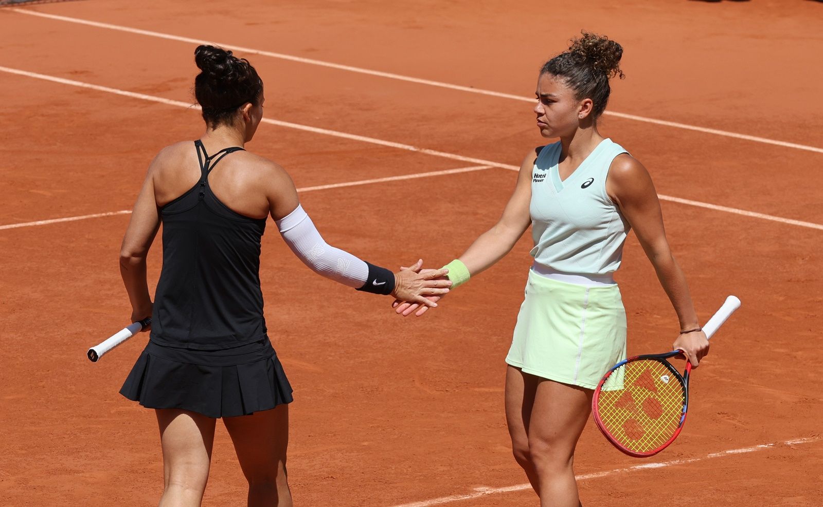 Sara Errani e Jasmine Paolini nella foto - Foto Patrick Boren